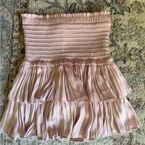 Pink Strapless Ruffled Skirt (or top!)